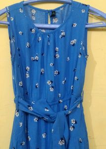 Blue Printed Dress