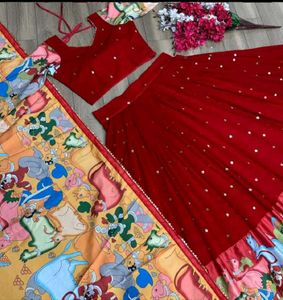 Red Lehanga Choli
