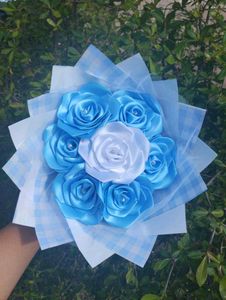 Handmade Ribbon Rose&#39;s Bouquet 🎀✨🌹💐