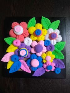 Colorful Clay Flower Art