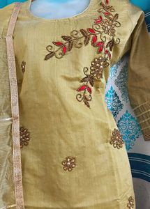 NEW Olive Kurti Palazzo Dupatta Set