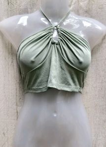 43108. Sage Green Halter Top