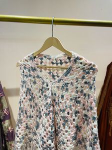 Crochet Fringe Poncho Cover-Up