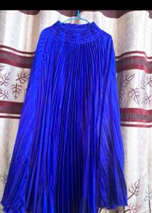 Elegant Blue Pleated skirt