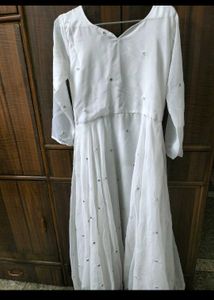 Pure White Anarkali Suit