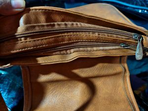 Vintage Brown Leather Shoulder Bag