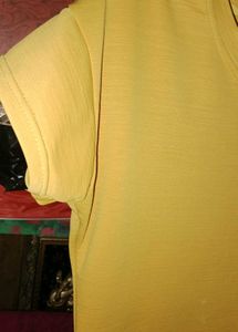 Yellow nd grey  Casual T-Shirt