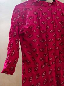 Pink Printed Kurta