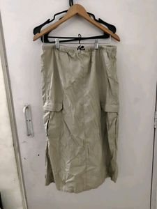 Khaki Cargo Skirt