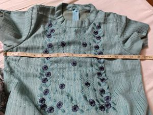 Beautiful High Neck Kurti With Dupatta