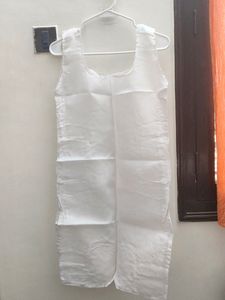 White Chikankari Kurta Sharara Set With Inner