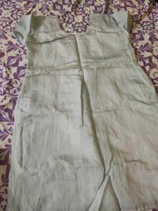 L-xl size grand work Elegant Grey &amp; Blue Kurta Set