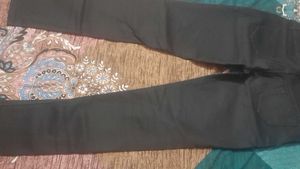 Butterfly Cut Out Black Jeans