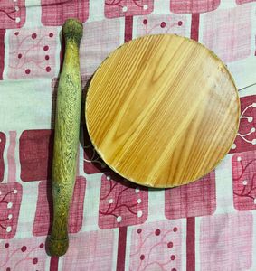 Wooden Rolling Pin & Board Set
