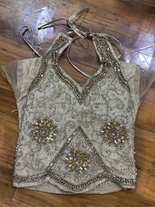 Modern Lehenga With Halter Neck Top✨