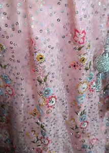 Elegant Pink Floral Lehenga