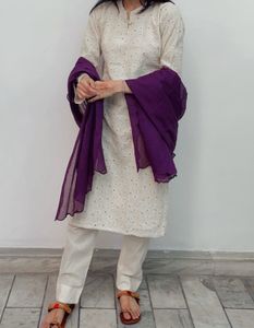 Elegant Embroidered Kurta Set
