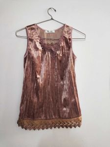 Velvet Lace Top with Embroidery