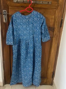 Blue Printed Kurti