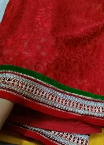 Red &amp; Yellow Saree