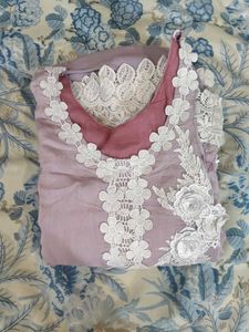 Lilac Lace Detail Dress