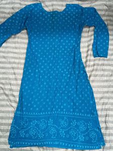 Blue Printed Kurta