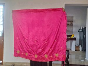 Rain Pink Colour Saree With Double Tone Colou