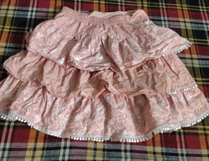 Peach Color Short Skirt