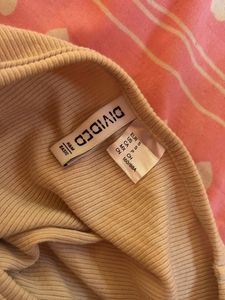 White Ribbed T-Shirt