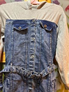 Denim Hoodie Dress