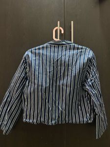 Striped Cropped Jacket