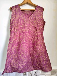 Elegant Purple Printed Kurta M/ L Size 36-38 in