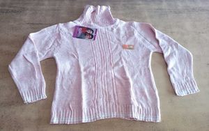 Cute Pink Knit Turtleneck Sweater