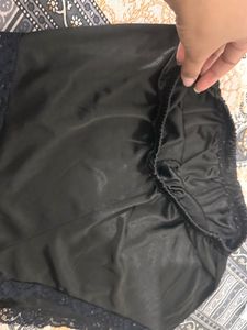 Silky Black Lace Shorts