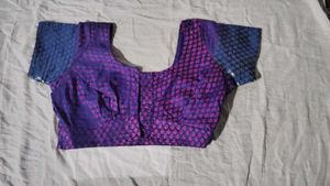 Pink &amp; Blue Saree with Blouse NEVER USED