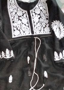 Black Embroidered Kurti
