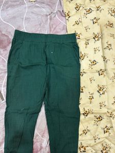 Boat Neck Kurti And Straight Pant Set