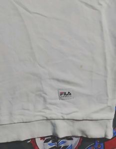 Fila White Crewneck Sweatshirt Size L