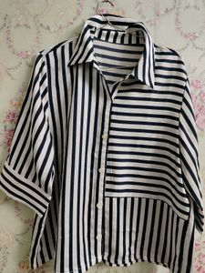 Striped Satin Shirt