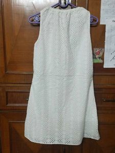 Elegant White Eyelet Dress