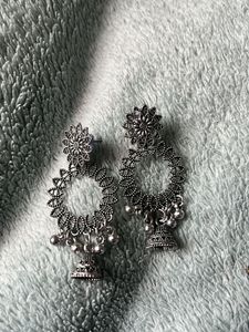 Bracelet And Oxidised Earrings