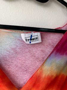Tie-Dye Flared Sleeve Top