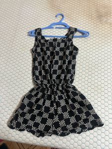 Cute Black &amp; White Romper Jumpsuit