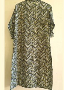 Chevron Print Green Kurta