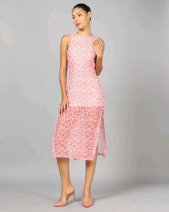 Pink Heart Print Tank Top