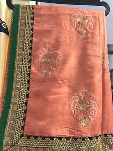 Elegant Embroidered Saree Without Blouse