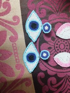 Beaded Flamingo &amp; Eye Earrings
