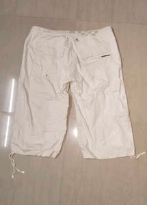 White Cargo Bermuda Shorts