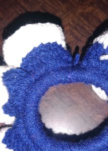 Blue &amp; White Black &amp; Neon orange combo scrunch