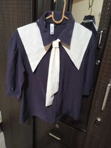 Korean Purple Short Top Girls